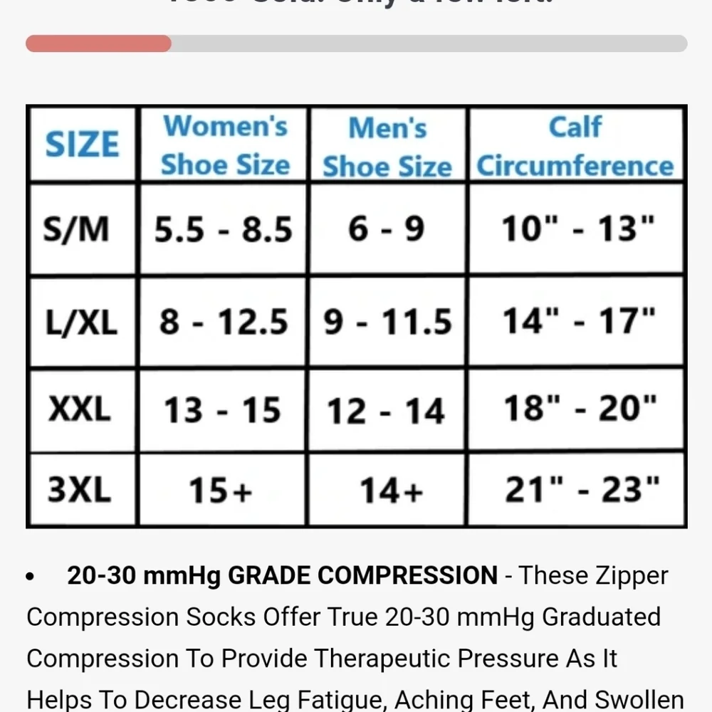 Zipper UNISEX Compression Socks  - Zip Up Support Stockings ~ Easy to Wear!